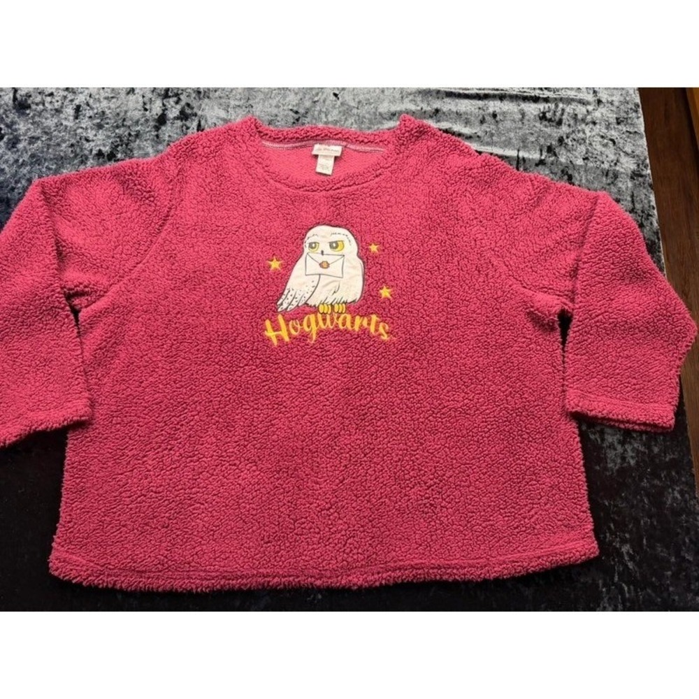 Harry Potter Hedwig Pajama Set Womens 3X 22W-24W Sherpa Fleece Hogwarts